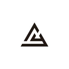 Letter r and y triangle geometric symbol simple logo vector