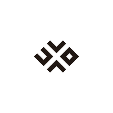 recommend clip art: Letter U, v, o and A square geometric symbol simple logo vector