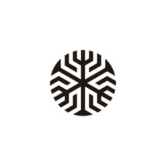 Technology, circle, modern, decor geometric symbol simple logo vector