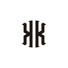 Letter K epic geometric symbol simple logo vector
