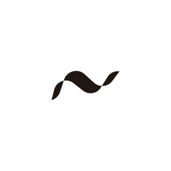 Obraz premium Letter N fold geometric symbol simple logo vector