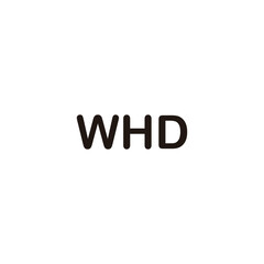 Letter W H D geometric symbol simple logo vector