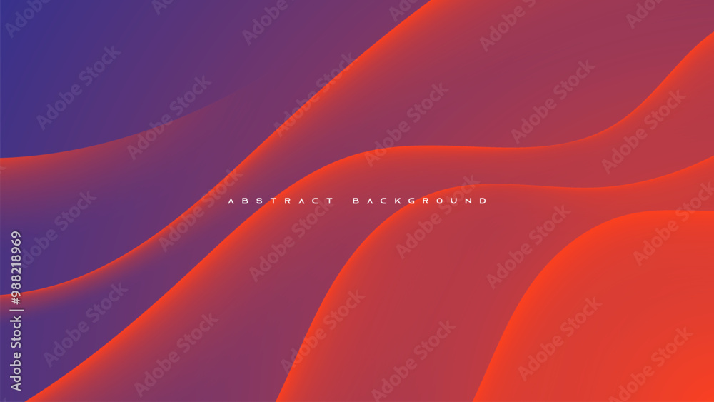Wall mural colorful gradient abstract background wavy shape design vector.