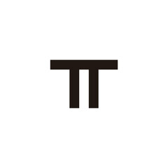 Letter TT square geometric symbol simple logo vector