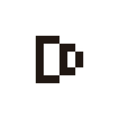 Letter CC squares geometric symbol simple logo vector