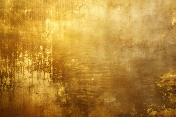Fototapeta premium Textured golden surface with warm glow and faded patterns