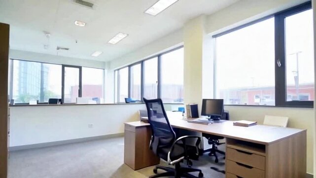 The atmosphere of the work space is empty due to layoffs