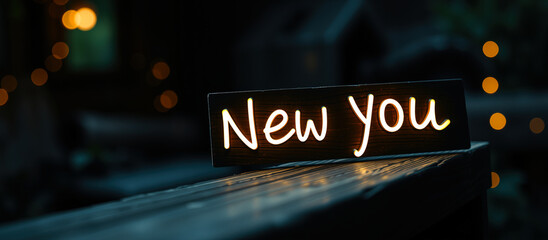 Neon Sign with the Words New You