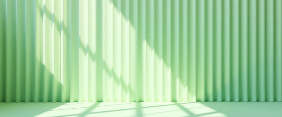 Abstract Green Room with Window Light