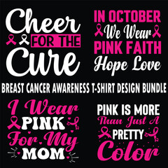 Breast Cancer Awareness T-Shirt Design bundle