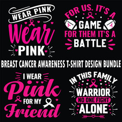 Breast Cancer Awareness T-Shirt Design bundle