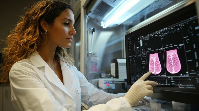 A breast cancer research lab in action