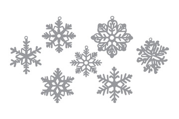 Snowflake Ornaments Set Cut File