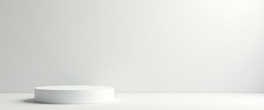 Minimalist White Product Display Stand