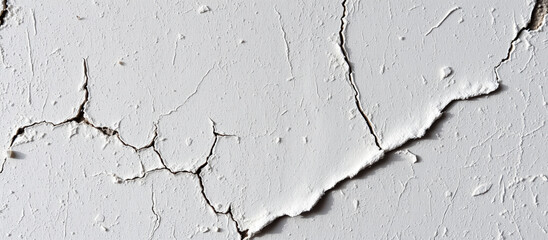 Obraz premium White Cracked Wall Texture
