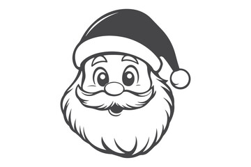 Christmas Santa face clipart