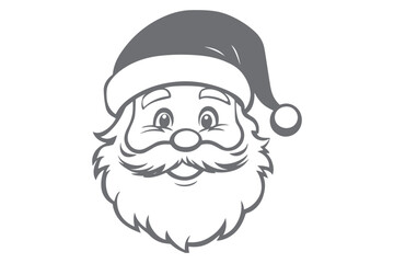 Christmas Santa face clipart