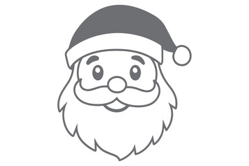 Christmas Santa face clipart