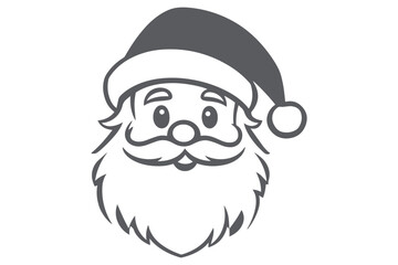 Christmas Santa face clipart