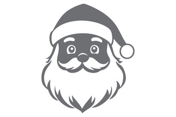 Christmas Santa face clipart