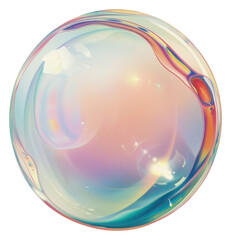 PNG Colorful iridescent abstract bubble