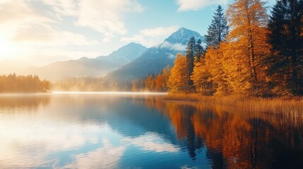 Fototapeta premium morning in the mountains