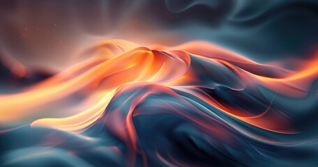 Abstract waves of vibrant colors resembling a dynamic landscape.