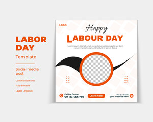 Creative Social Media Post Template for Labor Day Celebrations