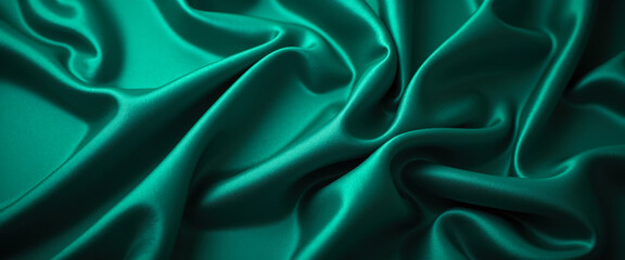 Obraz premium Abstract Green Silk Fabric Texture