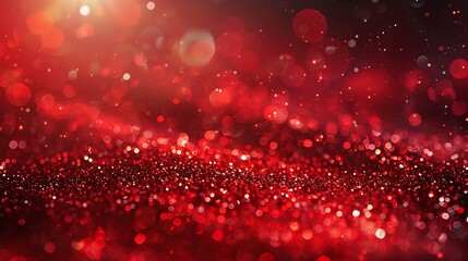A bold red glitter background with intense sparkles that catch the light, giving a festive and eye-catching appearance. 8k UHD, suitable for high-quality printing or digital display. 