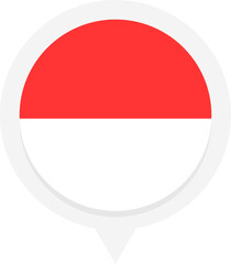 Fototapeta premium Round Flag maps Indonesia