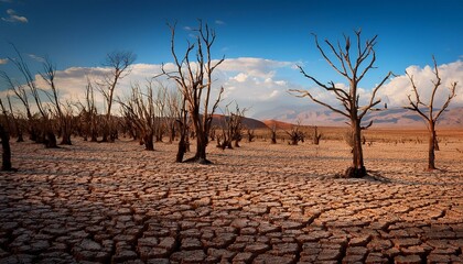 Dead trees and desolate land