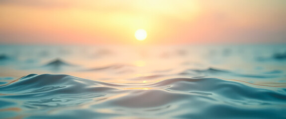 Fototapeta premium Calm Ocean Water at Sunset