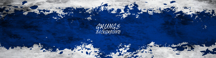 Grunge texture effect background. Distressed rough dark abstract textured. Blue colors isolated on gray. Graphic design element vintage style concept for web banner, flyer, card, or brochure cover