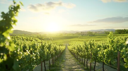 Fototapeta premium beautiful vineyard landscape