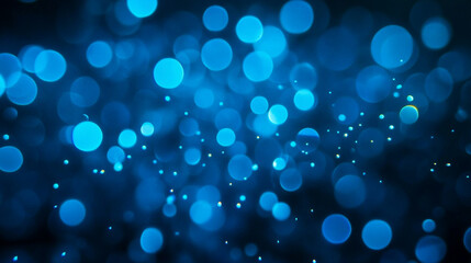 Blue glow particle abstract bokeh background, Abstract Blue Bokeh Background.