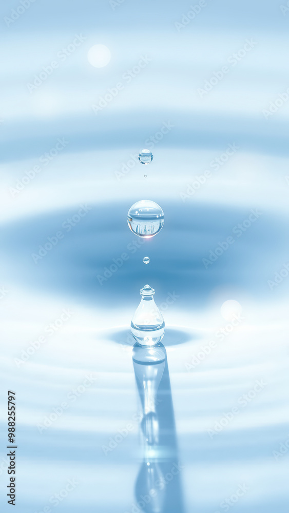 Poster Water Droplet Suspended In Air