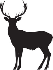Obraz premium deer silhouette vector
