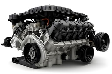 Fototapeta premium Isolated Car Engine Block Close-up