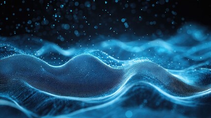 Naklejka premium Abstract Data Quality Ethereal Waves and Pristine Clarity