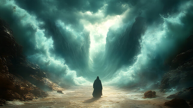 Prophet Musa (AS) crossing Red Sea wallpaper Image Red Sea and Prophet Moses background