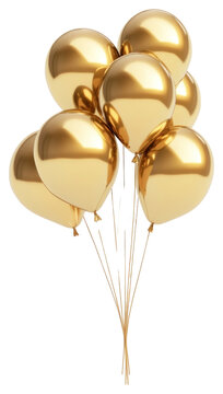 Fototapeta PNG Gold balloons celebration chandelier decoration.