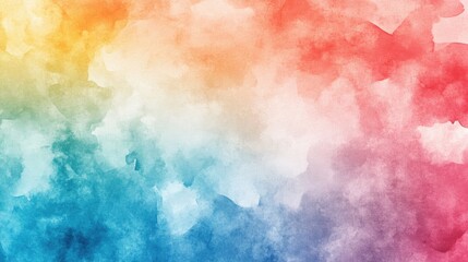 Fototapeta premium Vibrant multi hued watercolor texture for artistic backgrounds Crafted using various techniques