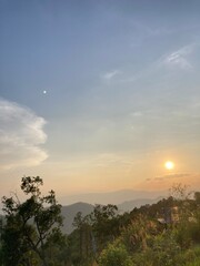 sunset in the mountains