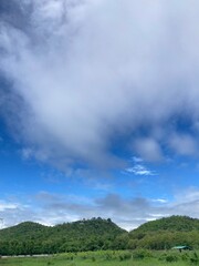 clouds over the mountains