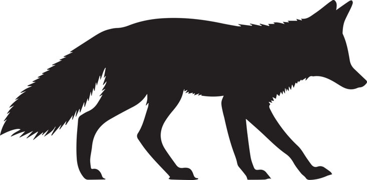 silhouette of a wolf