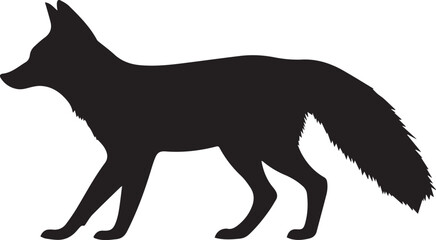 silhouette of a fox