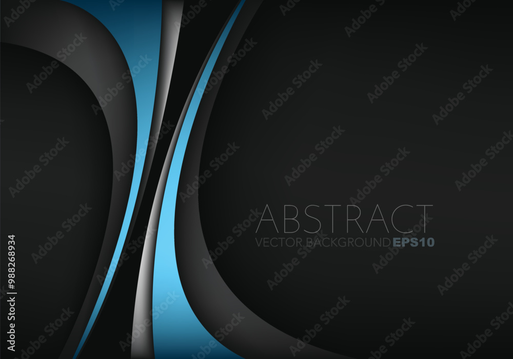 Fototapete graphic vector curve line overlap background for text and message design