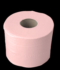 Papier toilette rose sur fond noir