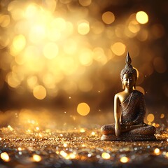 buddha purnima vesak background with copy space